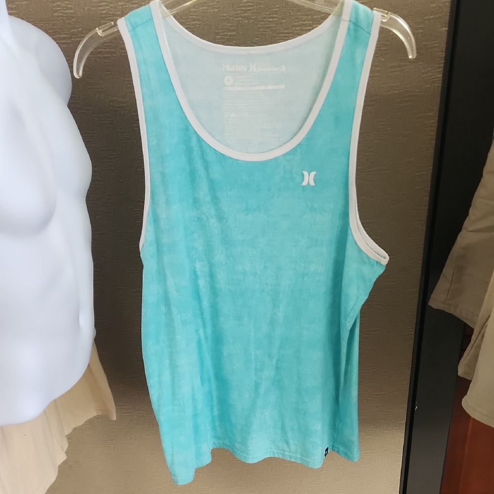 Hurley Turquoise Tank with White Trim
